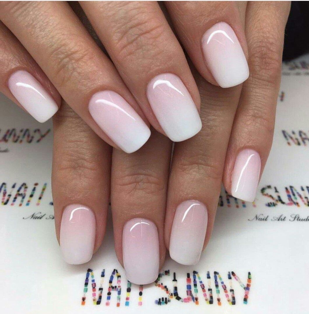 Ombre Pink And White Nails Ruzove Nehty Nehet Ombre Nehty
