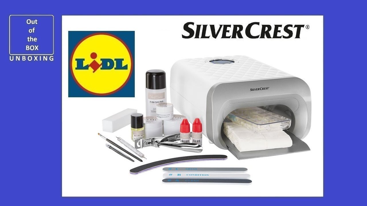 Silvercrest Nail Studio Set Sns 45 B4 Unboxing Lidl 45w Uv A Lamp Type 3 Youtube
