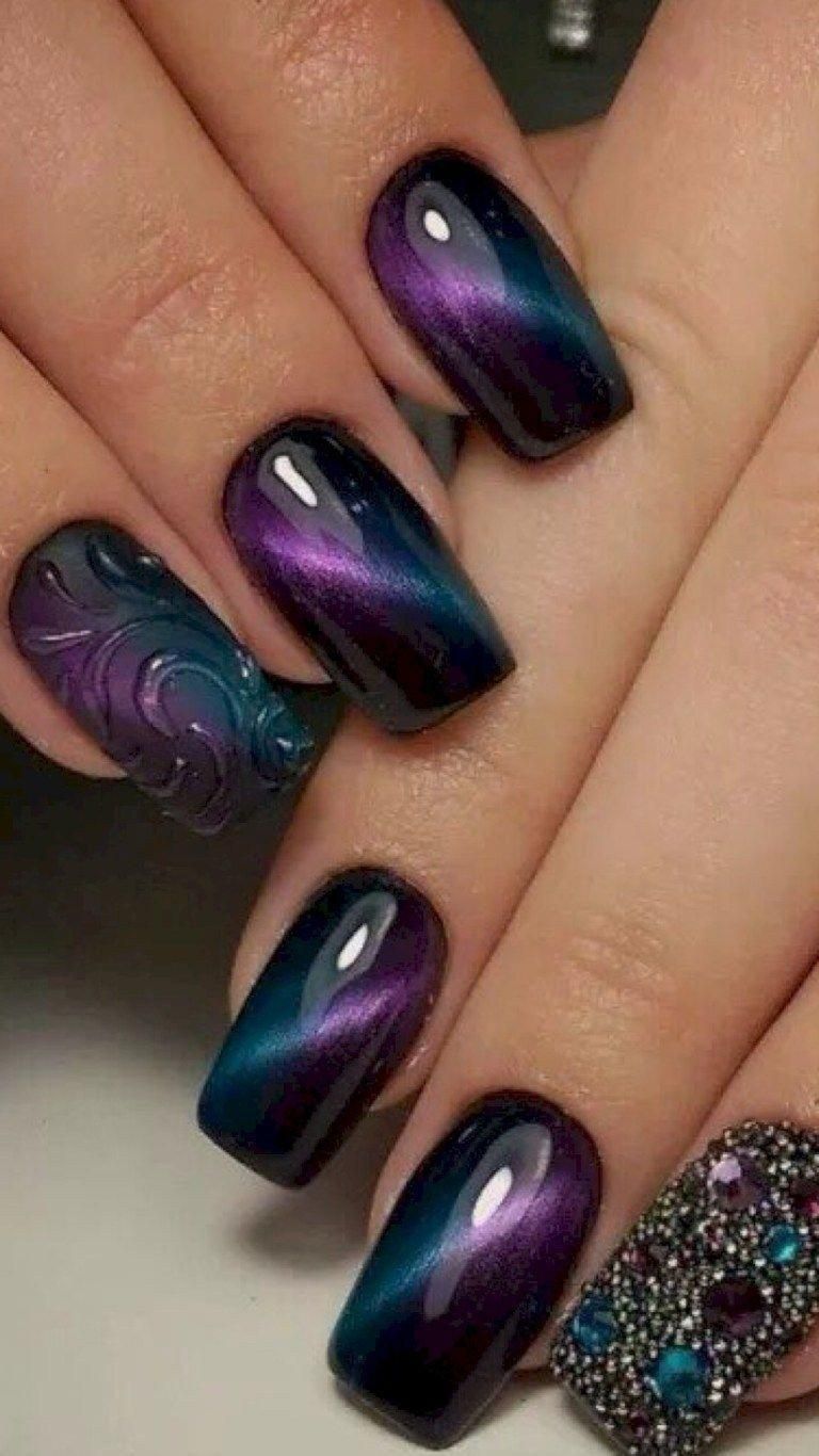 44 Breathtaking Winter Ombre Nail Design You Have To Want Duhove Nehty Gelove Nehty Design Nehtu
