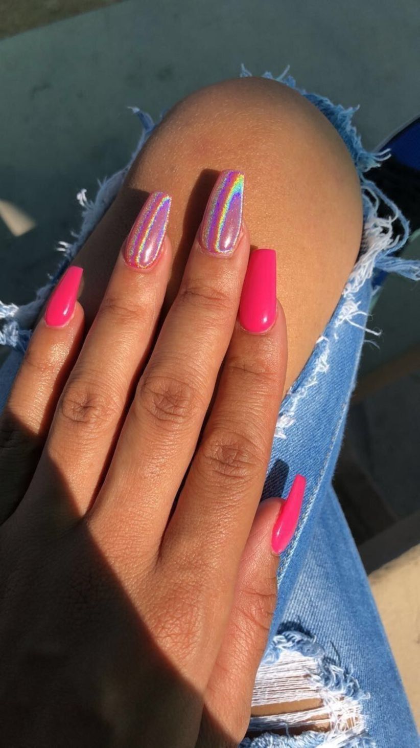 43 Romantic Pink Nail Color 2019 To Try Now Design Nehtu Nehty Stiletto