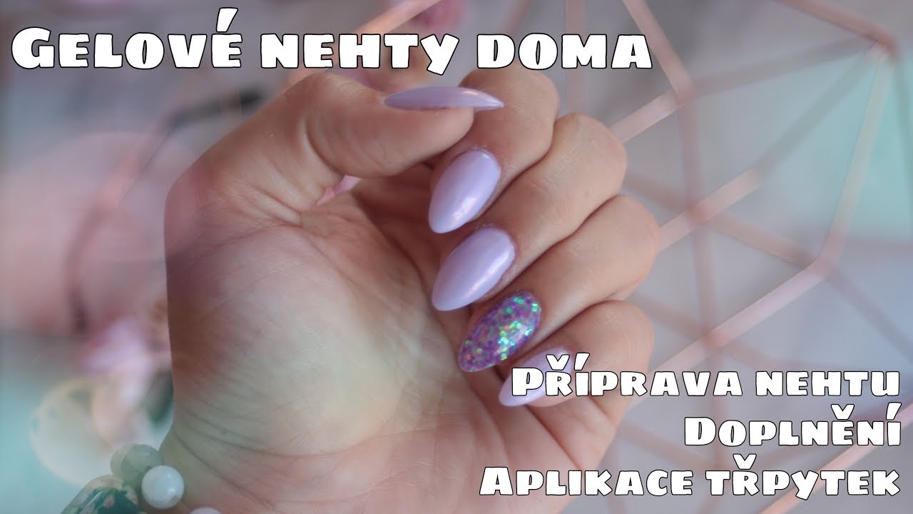 Gelove Nehty Doma Aplikace Trpytek Kate Cosmetics Youtube