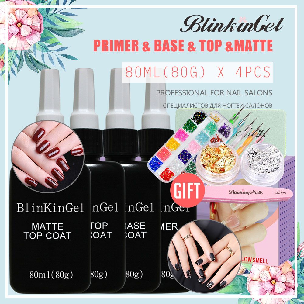 Wholesale Nail Gel Lak Base And Top Primer For Nail Led Gel Polish Uv Gel Nail Polish With Matte Top Coat All For Manicure Tool Gel Nail Kits Soak Off Gel From