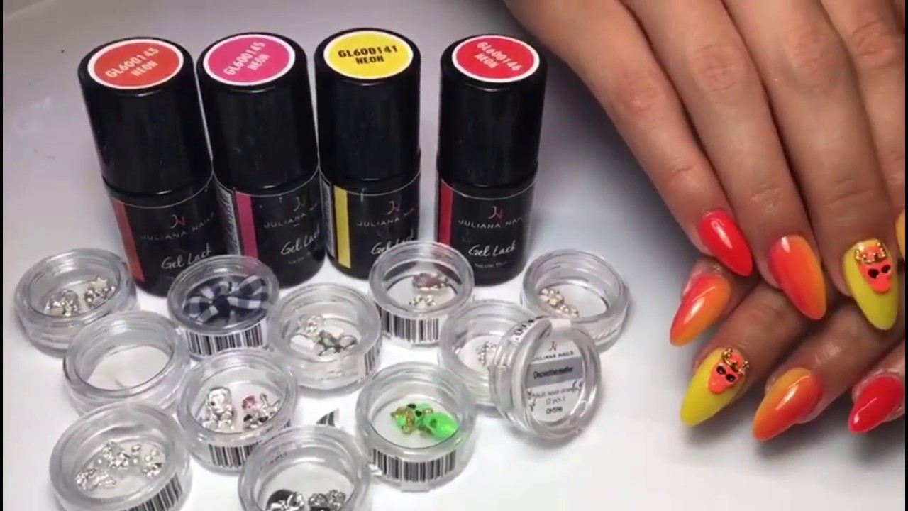 Kako Napraviti Trajni Lak Neon Ombre Nail Art Get Nails Youtube