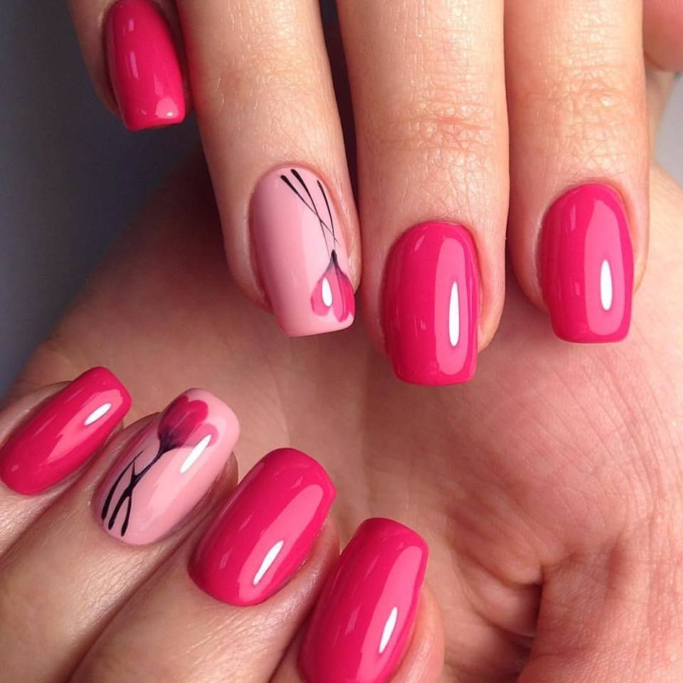 Fotka Uzivatele Ozdoby Nasich Ruk Flower Nails Valentines Nails Pink Nails