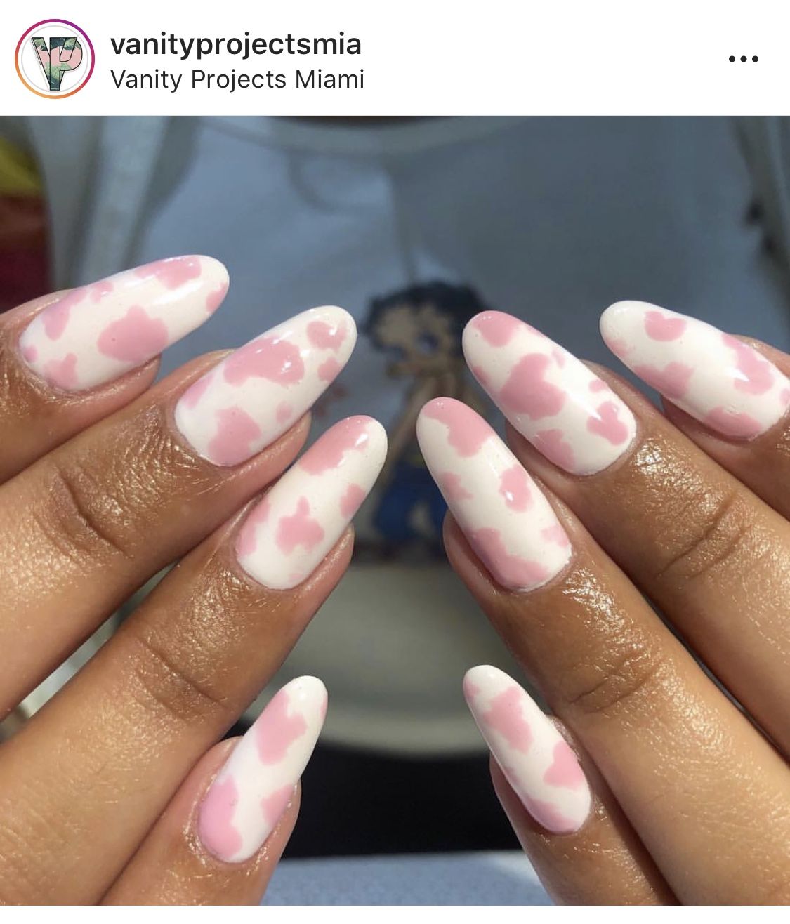 Pink Cow Print Pretty Acrylic Nails Fire Nails Cow Nails