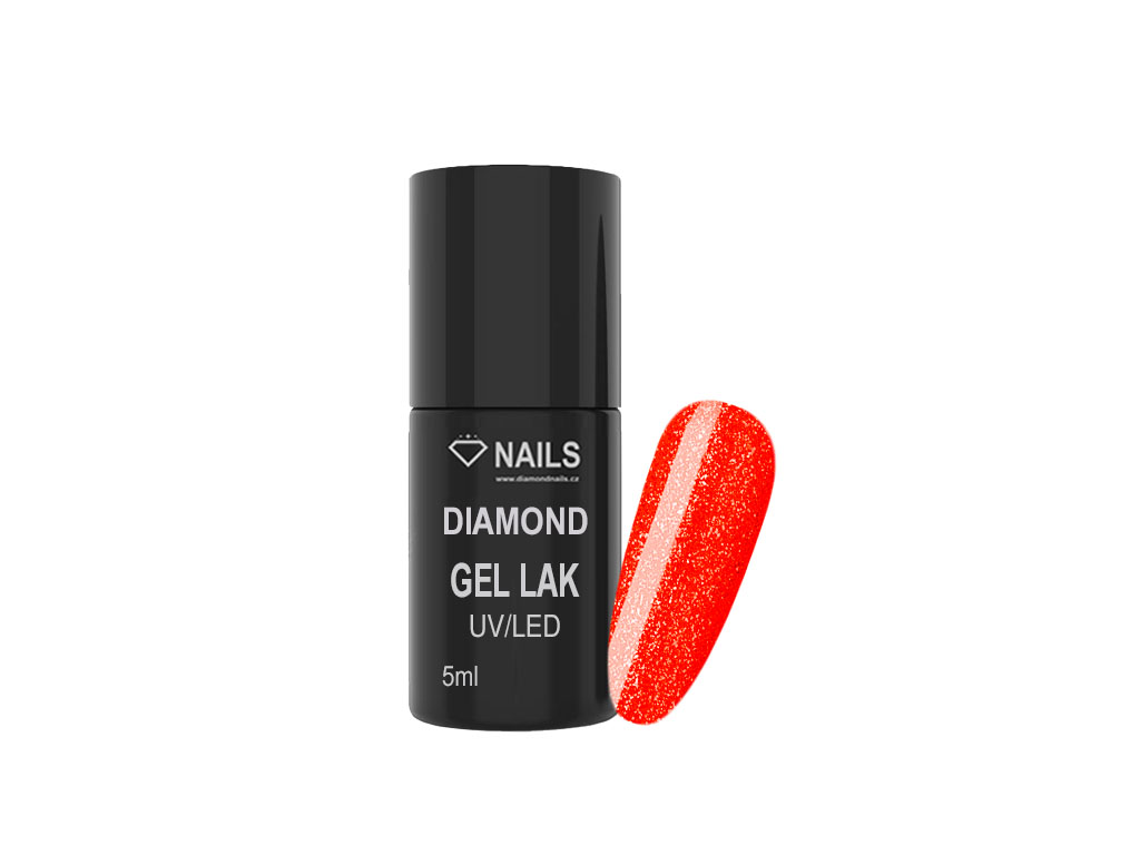 Diamond Gel Lak 030 5ml Neonove Oranzova Trpytiva