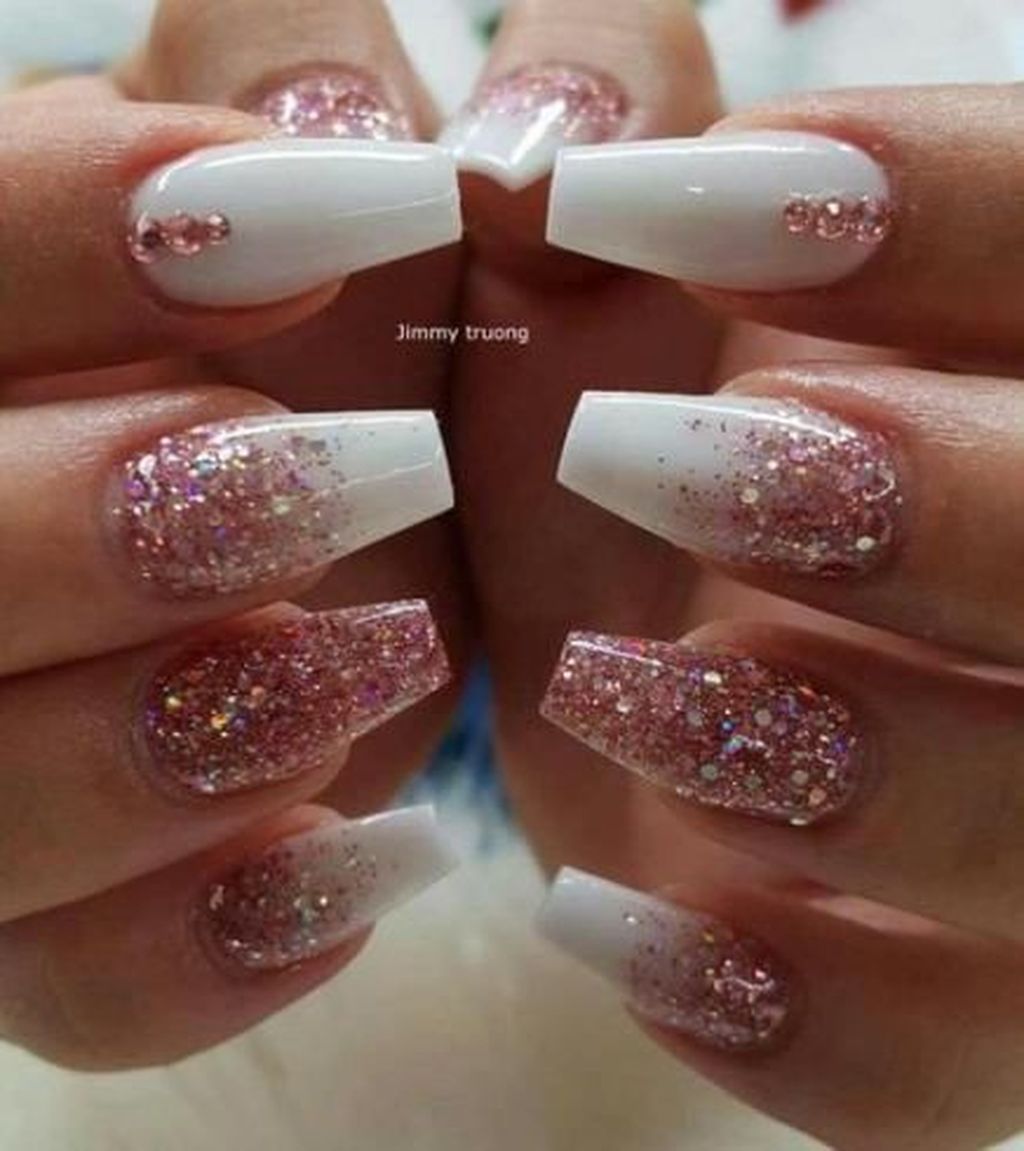 42 Fashionable Pink And White Nails Designs Ideas You Wish To Try Ruzove Nehty Pekne Nehty A Nehet