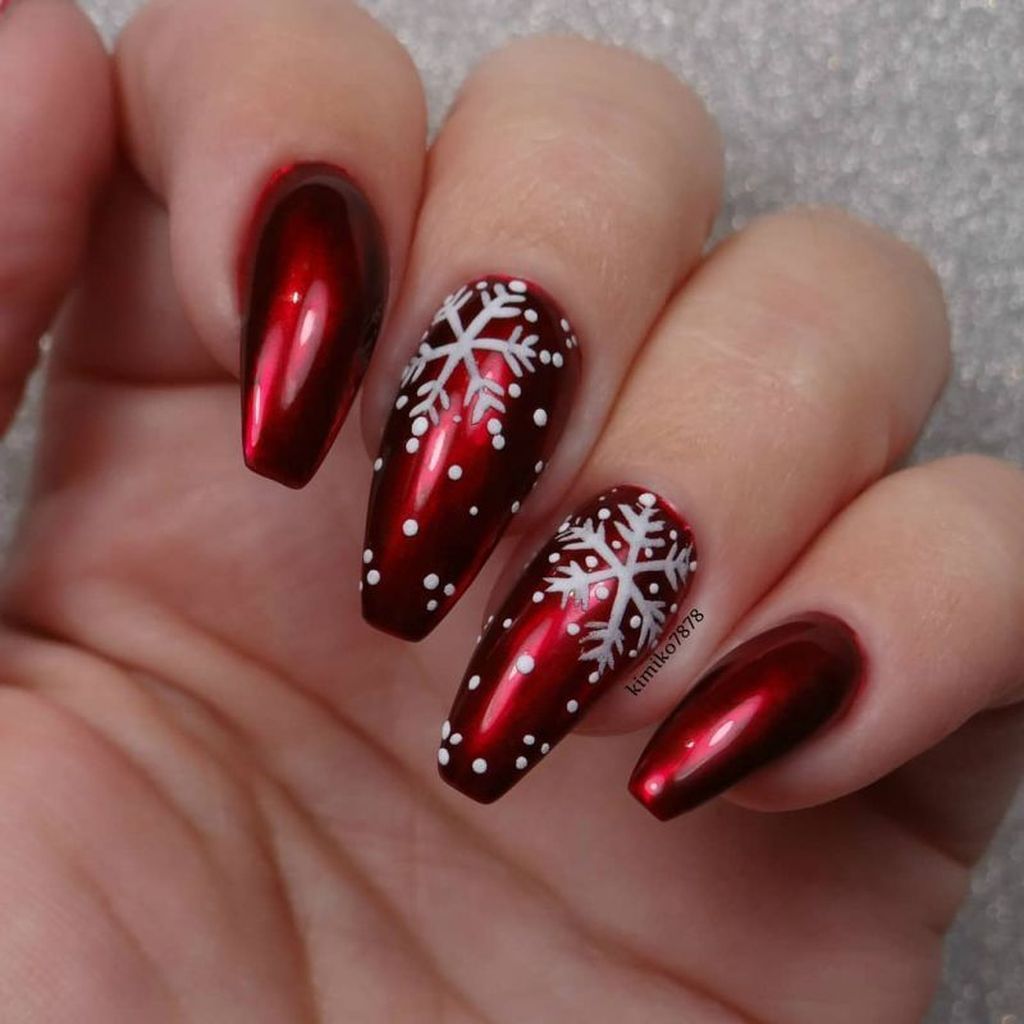 38 Lovely Winter Nails Design Ideas You Should Copy Vlocky Na Nehty Zimni Nehty Vzory Pro Zdobeni Nehtu
