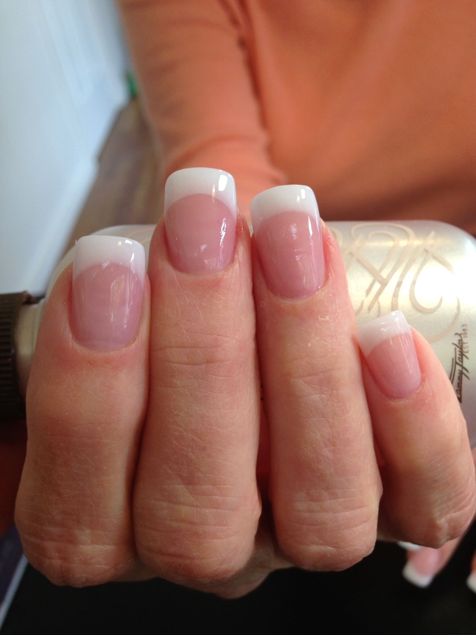 Tammy Taylor Pink And White Acrylic French Tip Acrylic Nails White Tip Acrylic Nails French Acrylic Nails