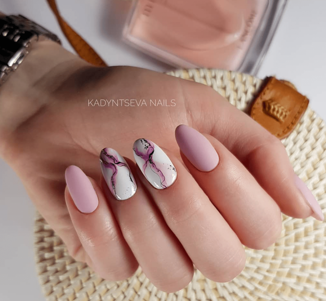 12 Nail Designs For Baby Pink Lovers Gelove Nehty Akrylove Nehty Design Nehtu
