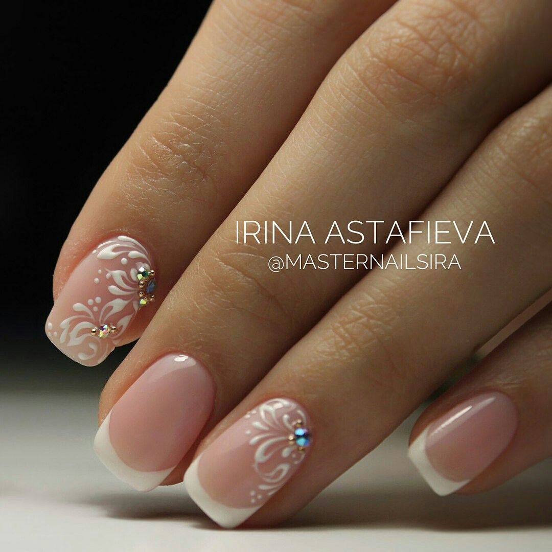 Pin By Veronika Sucha On Svadba Bridal Nails Designs Bride Nails Elegant Nails