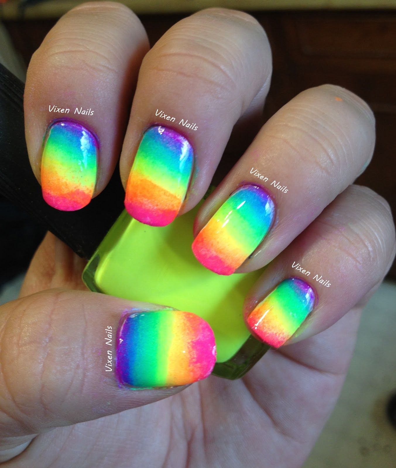 Perfect For Summer 3 Rainbow Nails Neon Nail Designs Neon Nail Art