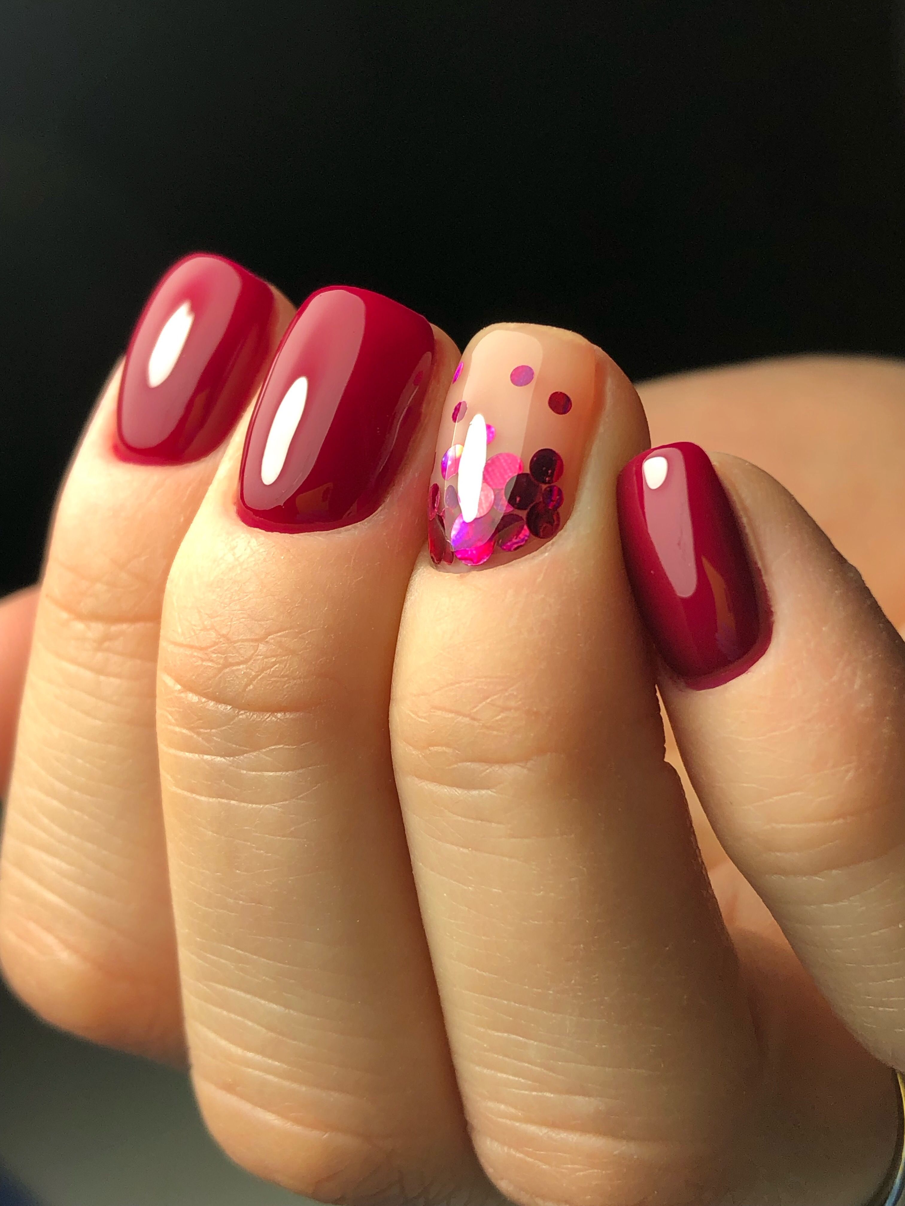 Pin By Dana On Nogti Burgundy Nails Dipped Nails Gorgeous Nails