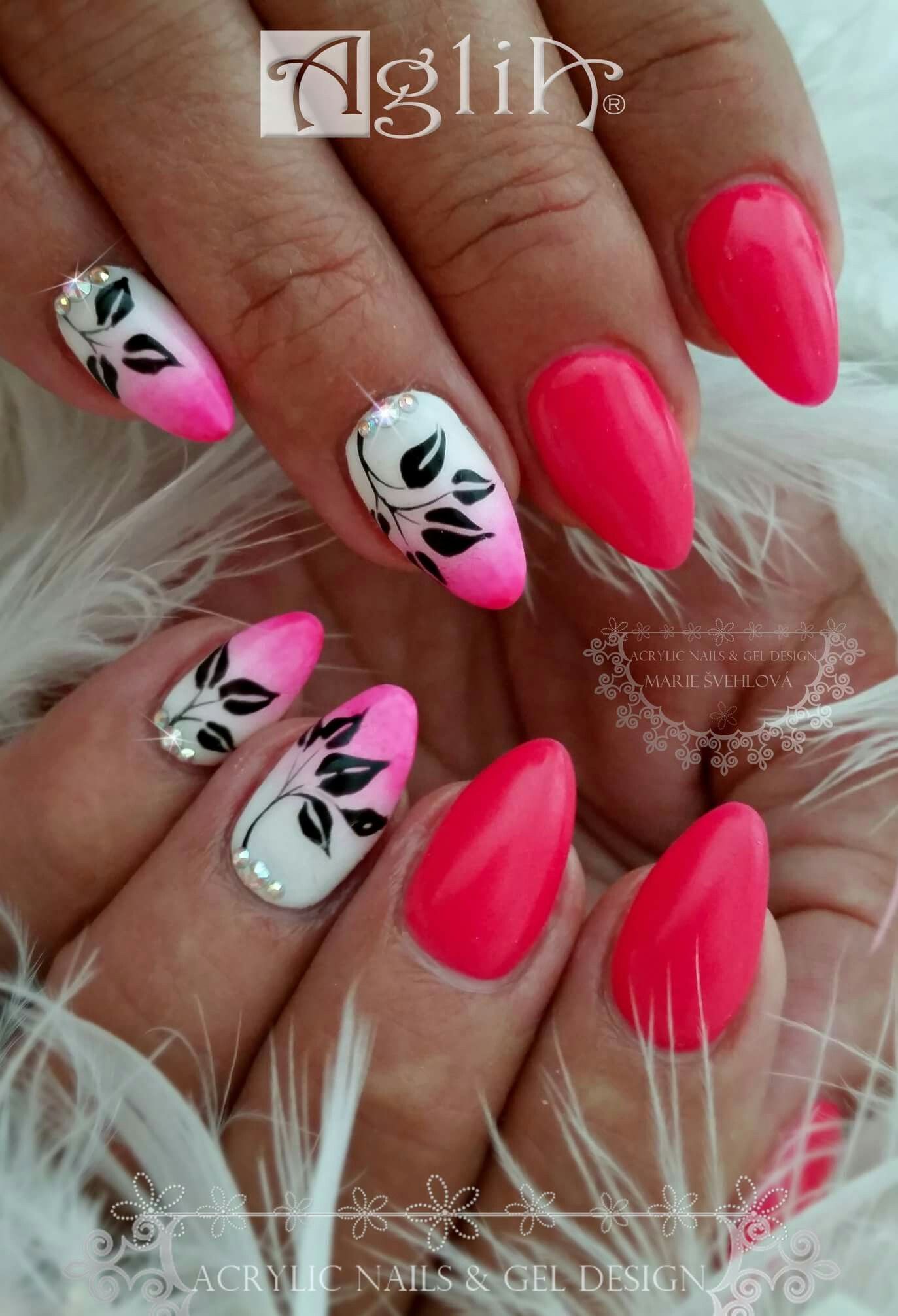 Acrylic Nails Gel Design Pink Ombre Work Nails Nails Nail Designs