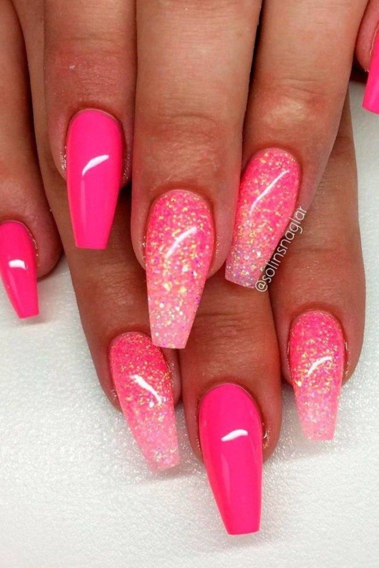 43 Romantic Pink Nail Color 2019 To Try Now Design Nehtu Gelove Nehty Barevne Nehty