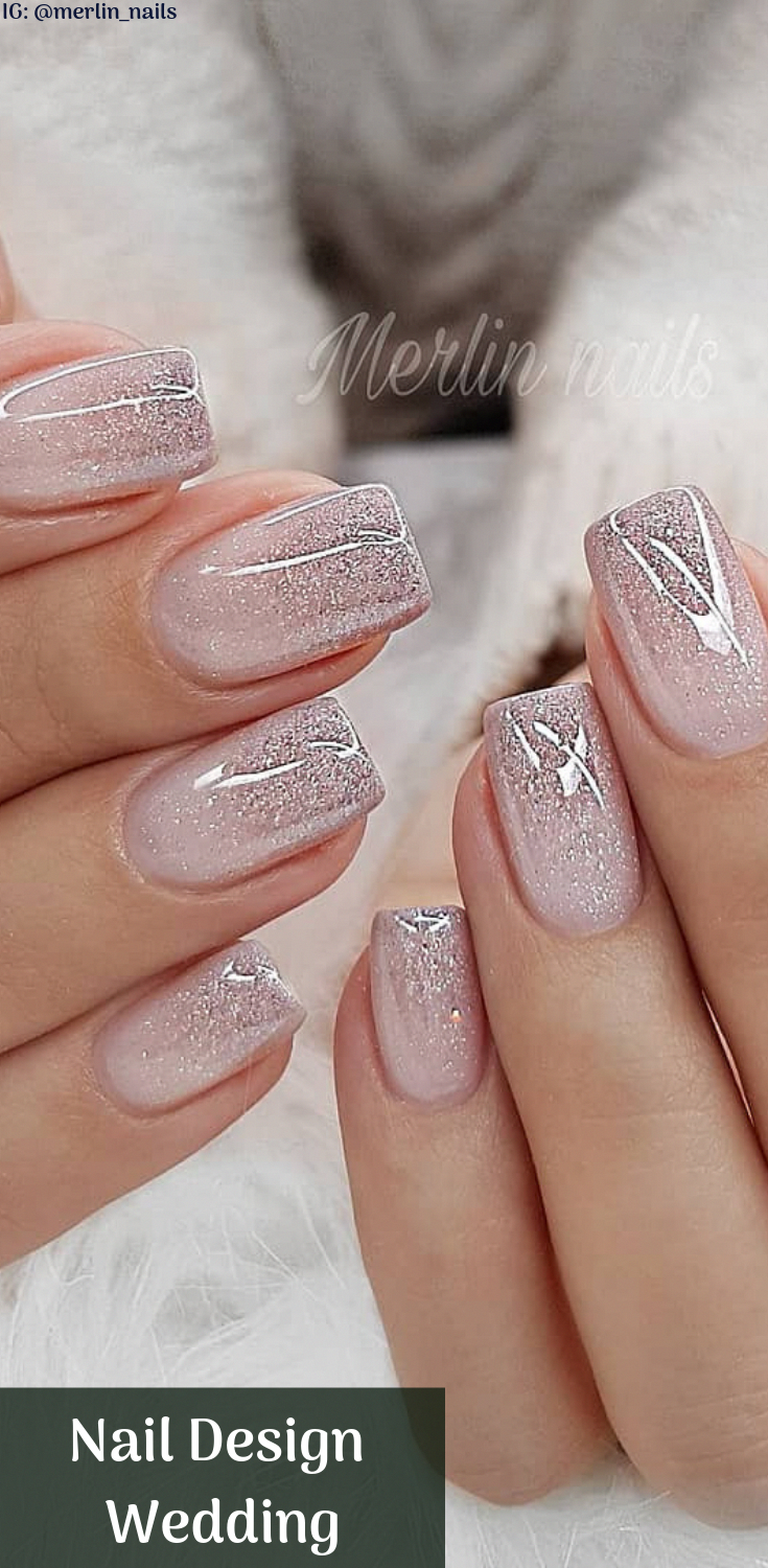 Nail Design Metalic For Wedding Nails Are An Art Expression To Many Brides Nowadays With Beautiful Design Picture Bride Nails Wedding Nails Design Bridal Nails