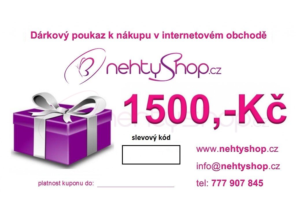 Darkovy Poukaz 1500 Kc Nehtyshop Cz